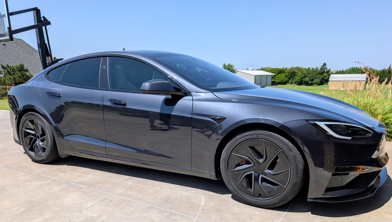 Ceramic window tint on a Tesla Model S, Shawnee OK